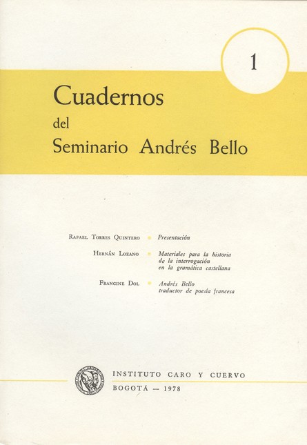 Cuadernos del Seminario Andrés...