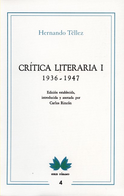 Crítica literaria I. 1936-1947...
