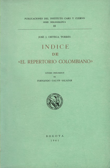 Indice de "El Repertorio Colom...