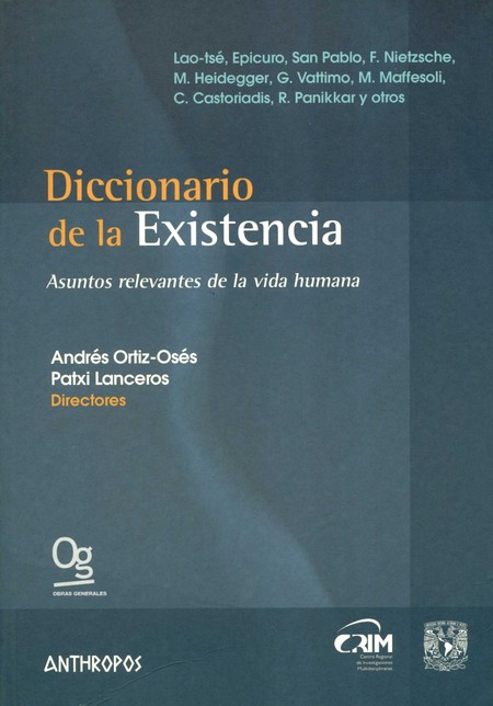 Diccionario de la existencia. ...