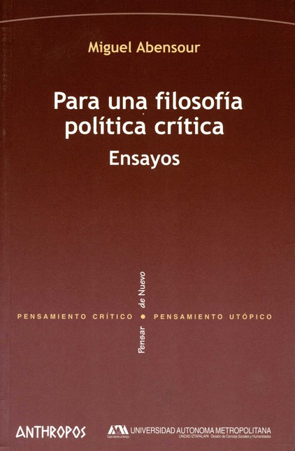 Para una filosofía política cr...