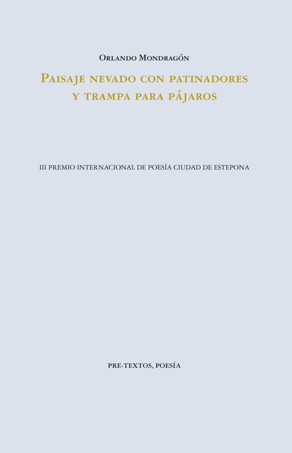 Paisaje nevado con patinadores...