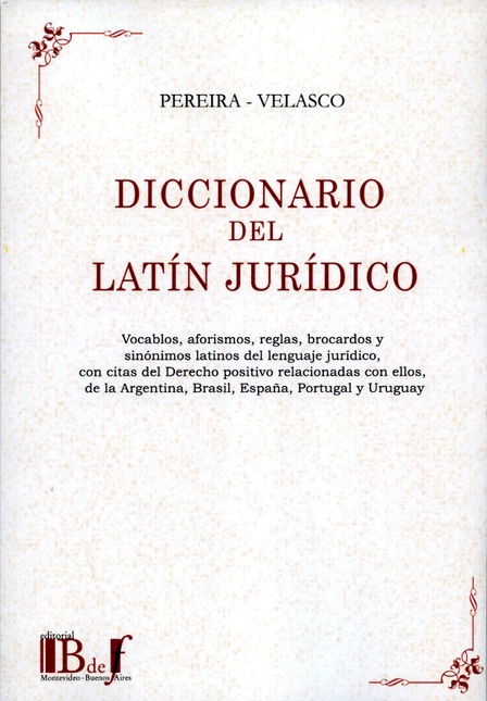 Diccionario del latín jurídico