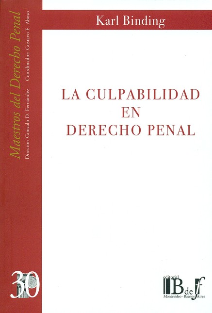 La culpabilidad en Derecho Pen...