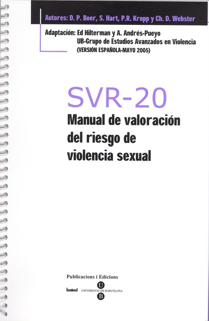 SVR-20 Manual para valorar el ...