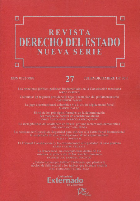 Rev. Derecho del Estado Nº. 27