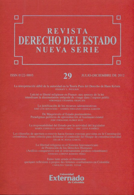 Revista Derecho del Estado No....