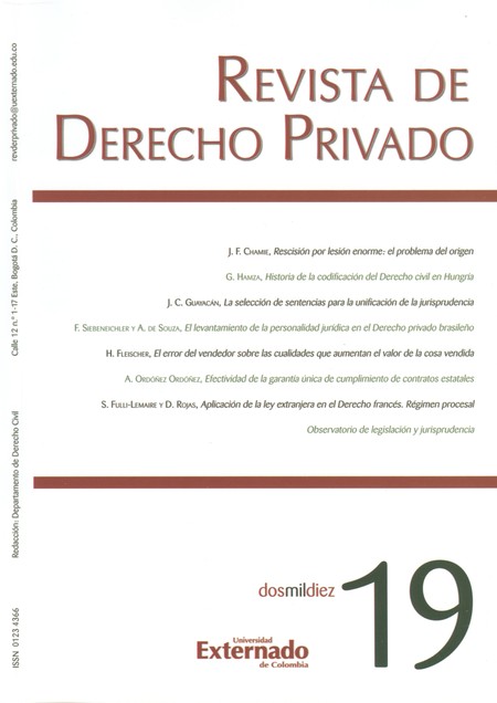 Rev. de Derecho Privado No.19