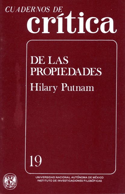 Cuadernos de crítica 19. De la...