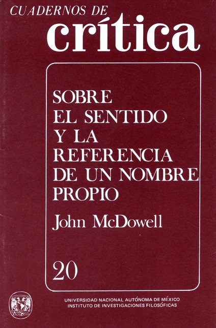 Cuadernos de crítica 20. Sobre...