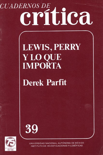 Cuadernos de crítica 39. Lewis...