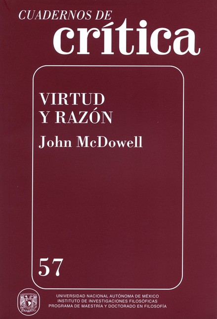 Cuadernos de crítica 57. Virtu...