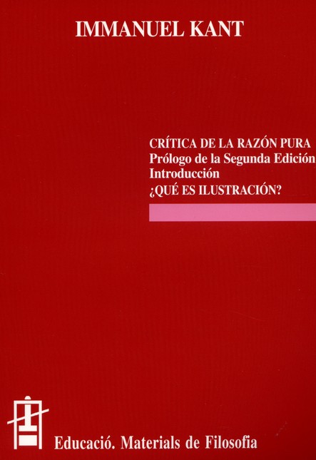 Crítica de la razón pura. Pról...