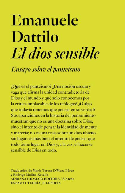 El dios sensible. Ensayo sobre...
