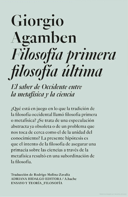 Filosofía Primera Filosofía Úl...