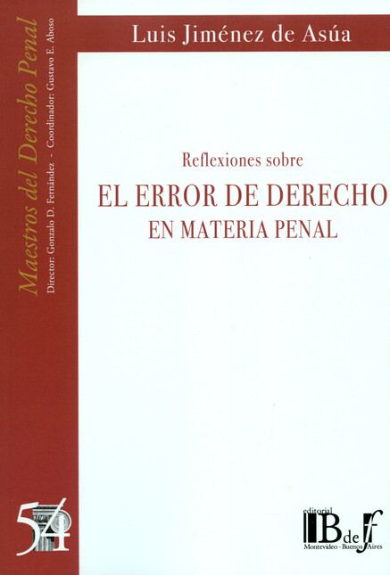 El error de derecho en materia...