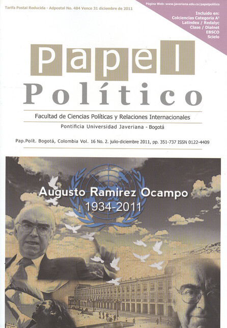 Revista Papel Político Vol.16 ...