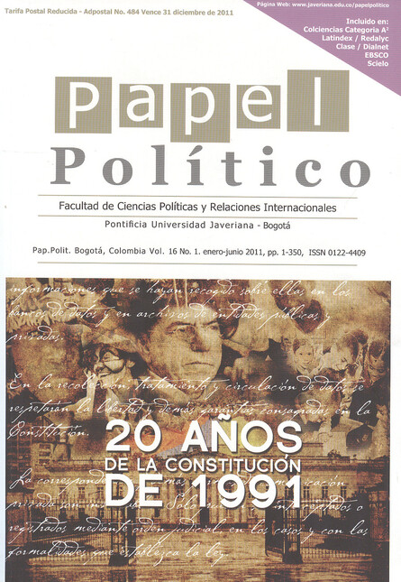 Revista Papel Político Vol.16 ...