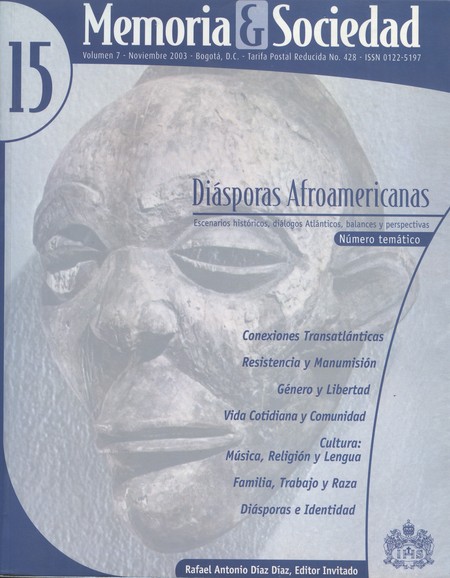 Memoria y sociedad No.15  Diás...