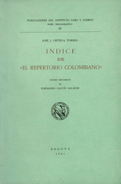 Indice de "El Repertorio Colom...