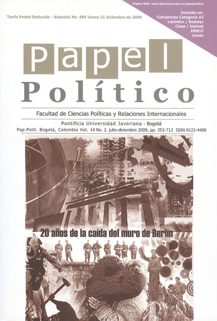 Revista Papel Político Vol.14 ...