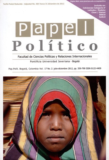 Revista Papel Político Vol.17 ...