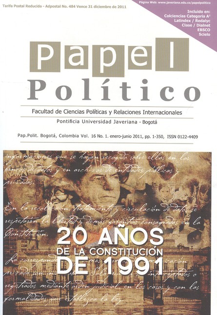Revista Papel Político Vol.16 ...