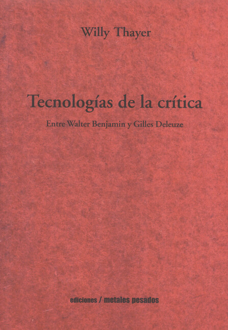 Tecnologías de la crítica. Ent...
