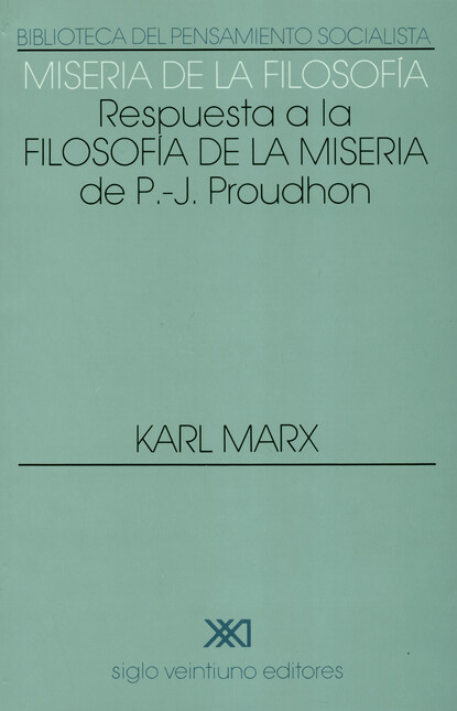 Miseria de la filosofía. Respu...