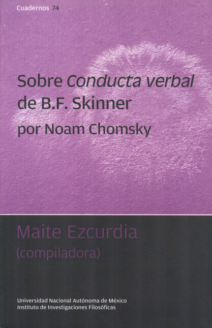 Sobre conducta verbal de B.F. ...