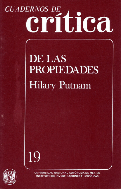 Cuadernos de crítica 19. De la...