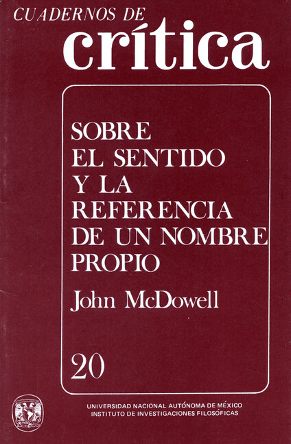 Cuadernos de crítica 20. Sobre...