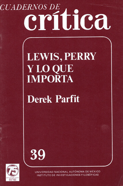 Cuadernos de crítica 39. Lewis...
