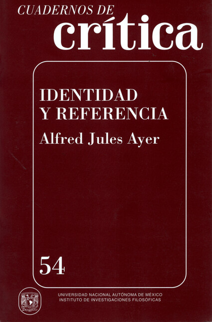 Cuadernos de crítica 54. Ident...