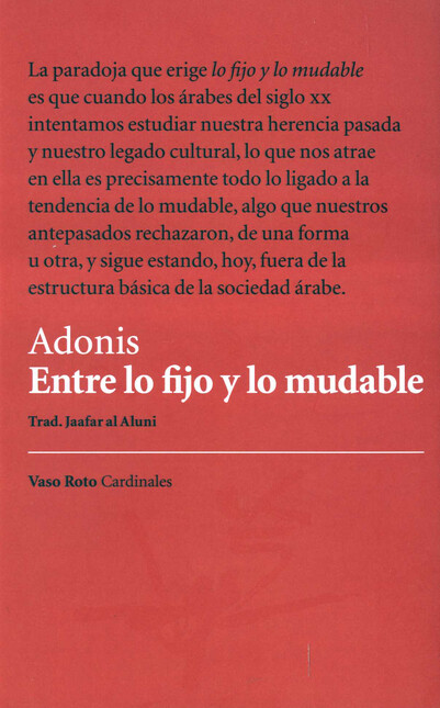 Entre lo fijo y lo mudable